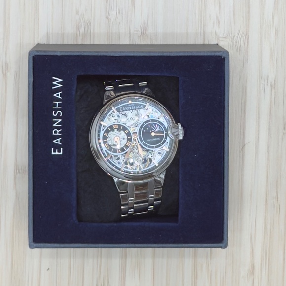 Thomas Earnshaw - BARALLIER - DUAL TIME SUN MOON OPEN HEART AUTOMATIC - Picture 1 of 9